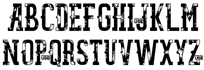 Dusk Dismantled Grunge Font LOWERCASE