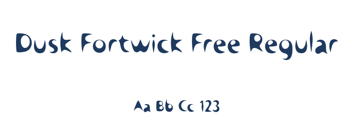 Dusk Fortwick Free Regular Font Preview