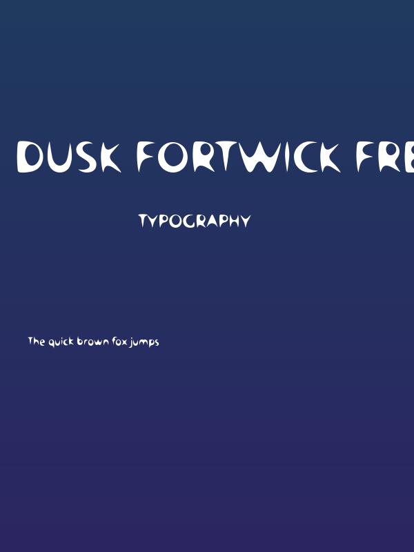 Dusk Fortwick Free Regular Poster