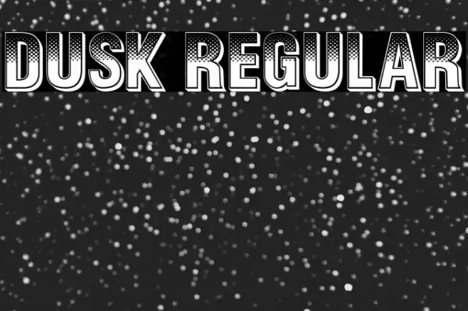 Dusk Regular Font examples
