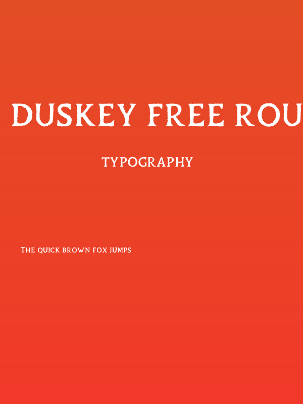 Duskey Free Rough Poster