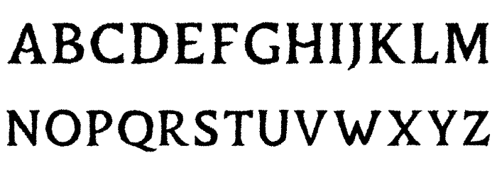 Duskey Free Rough Font LOWERCASE