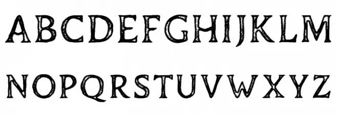 Duskey Free Stamp Font LOWERCASE