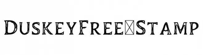 DuskeyFree-Stamp  Frei Schriftart Herunterladen