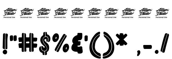 Dussa Display Font OTHER CHARS