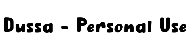 Dussa - Personal Use  नि: शुल्क फ़ॉन्ट्स डाउनलोड