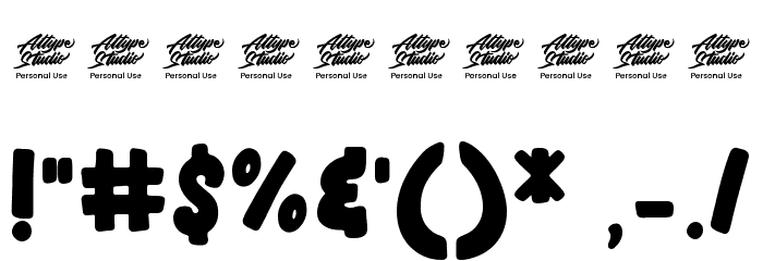 Dussa - Personal Use Font OTHER CHARS