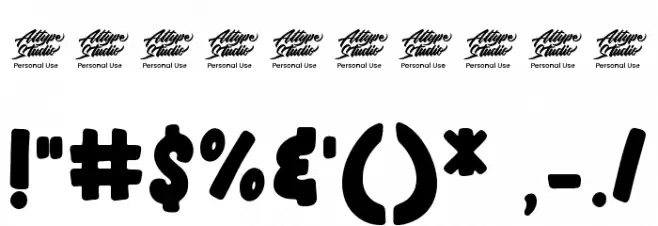Dussa - Personal Use Font OTHER CHARS