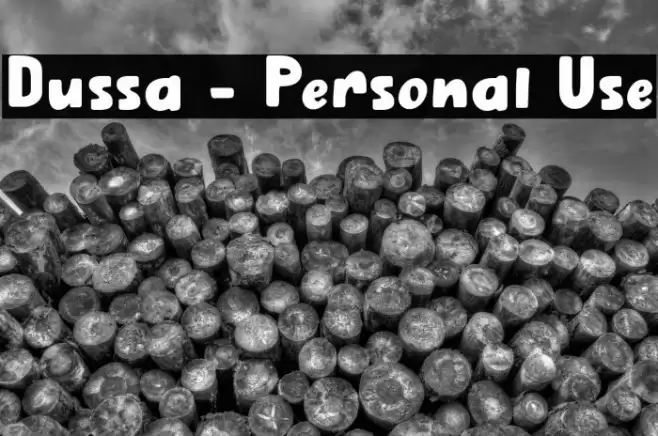 Dussa - Personal Use Font examples