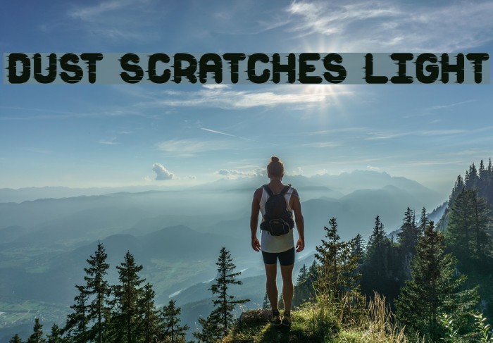 Dust Scratches light Font examples