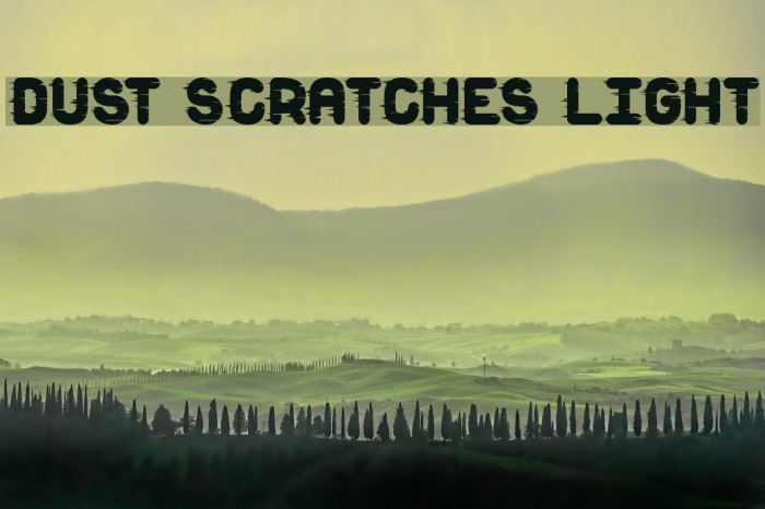 Dust Scratches light Font examples