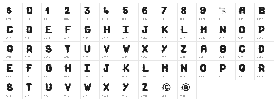 Dust Scratches light Character Map