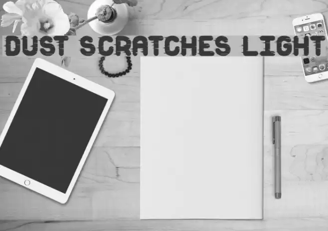 Dust Scratches light Шрифта examples