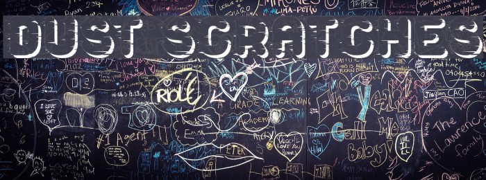 Dust Scratches Font examples