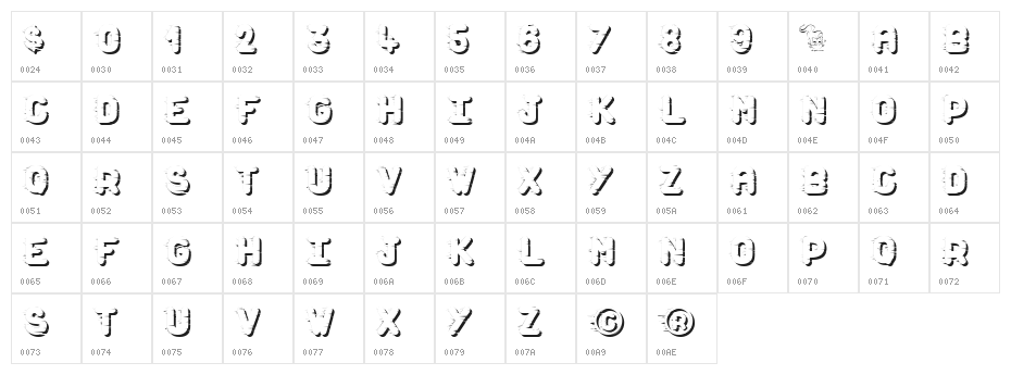 Dust Scratches Character Map