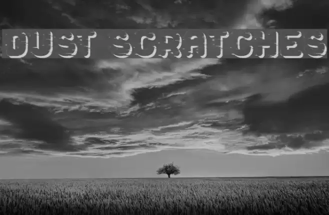 Dust Scratches Font examples