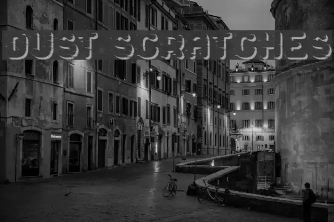 Dust Scratches Font examples