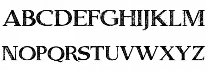 Dust Serif फ़ॉन्ट अपरकेस