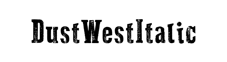 Dust West Italic  Скачать бесплатные шрифты