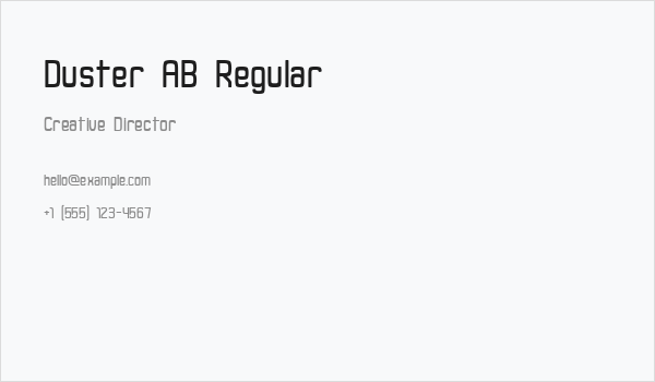 Duster AB Regular Business Card