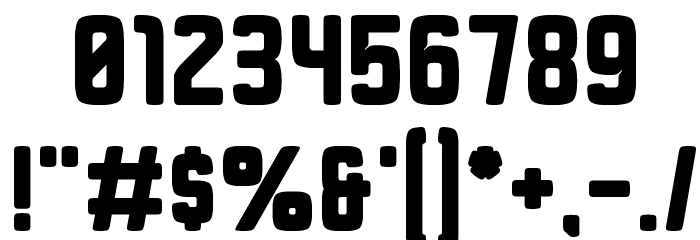 Duster AB Thick Font OTHER CHARS