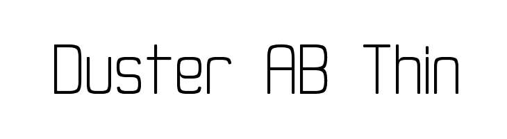 Duster AB Thin  नि: शुल्क फ़ॉन्ट्स डाउनलोड