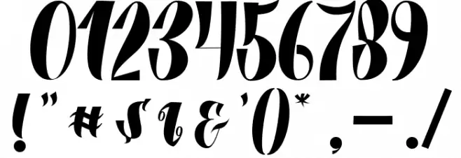 DustineScript Font OTHER CHARS