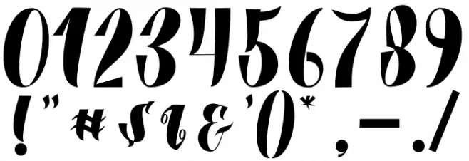 DustineScript Font OTHER CHARS