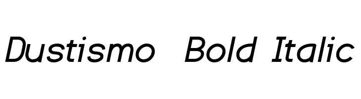 Dustismo Bold Italic Font