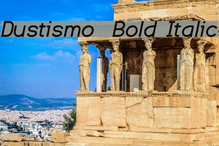 Dustismo Bold Italic Font examples
