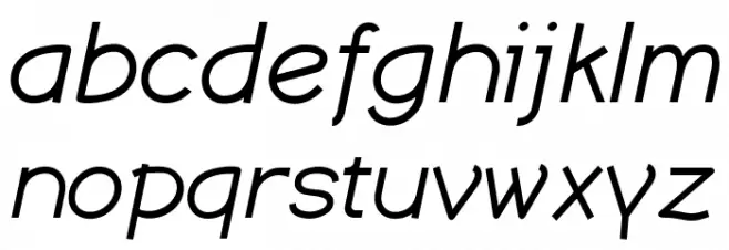 Dustismo Italic फ़ॉन्ट लोअरकेस