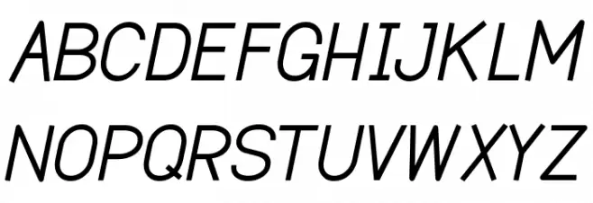 Dustismo Italic Schriftart Groß