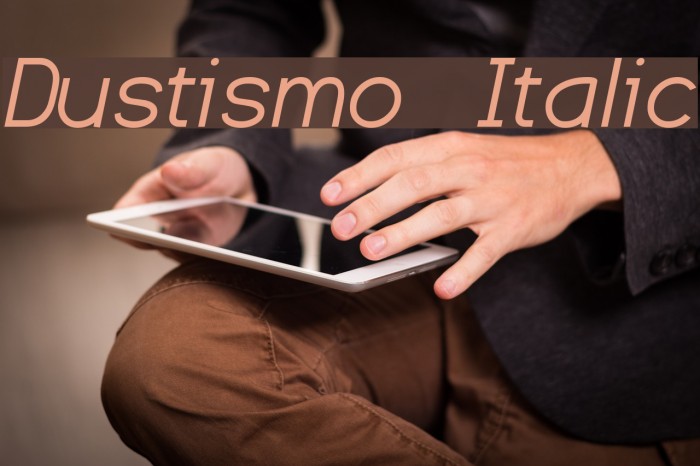 Dustismo Italic Font examples