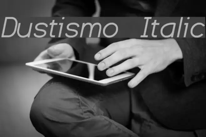 Dustismo  Italic Font examples