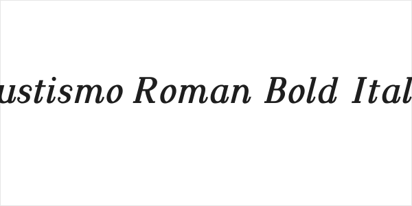 Dustismo Roman Bold Italic Logo