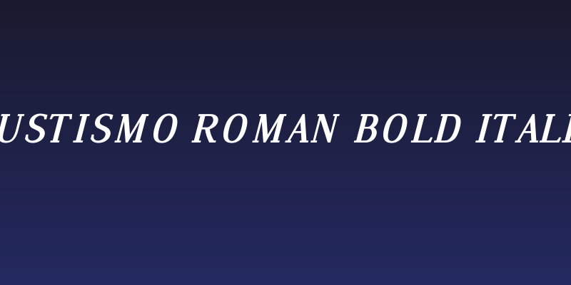 Dustismo Roman Bold Italic Social Header