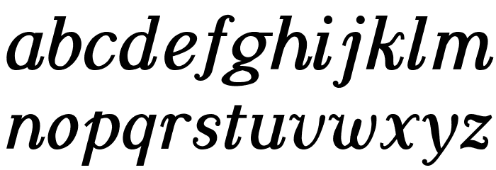 Dustismo Roman Bold Italic Font LOWERCASE