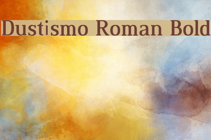 Dustismo Roman Bold Font examples