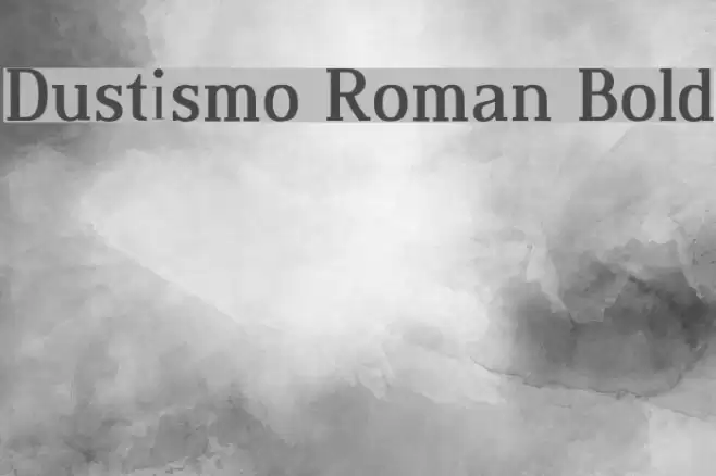 Dustismo Roman Bold Caratteri examples