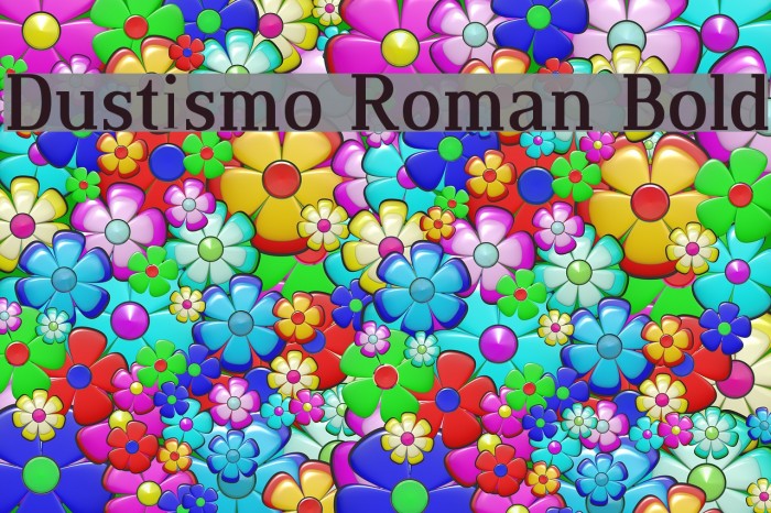 Dustismo Roman Bold Font examples