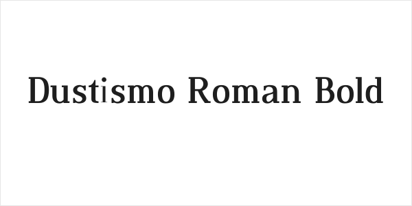 Dustismo Roman Bold Logo