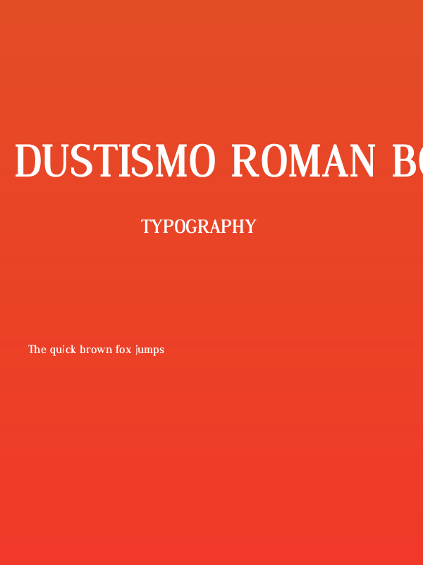 Dustismo Roman Bold Poster