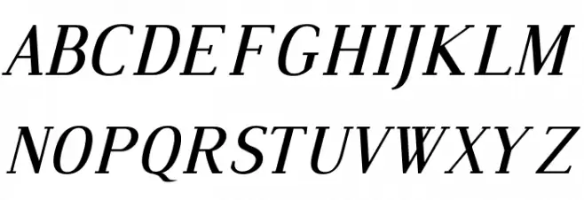 Dustismo Roman Italic Caratteri MAIUSCOLE