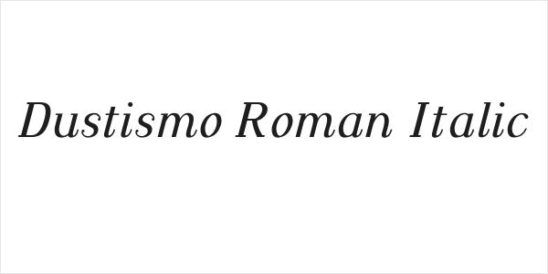 Dustismo Roman Italic Logo