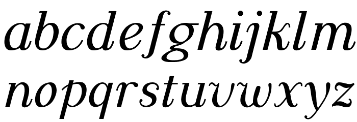 Dustismo Roman Italic Font LOWERCASE