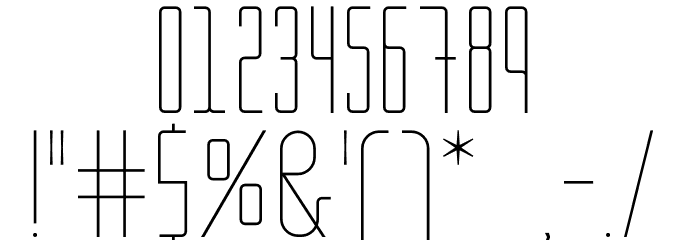 Dustria Font OTHER CHARS