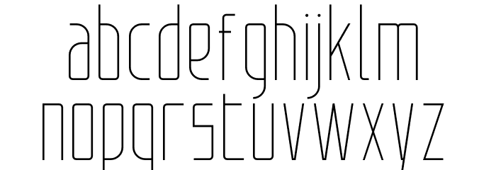 Dustria Font LOWERCASE