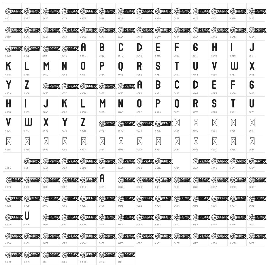 Dusty Hotel Demo Character Map