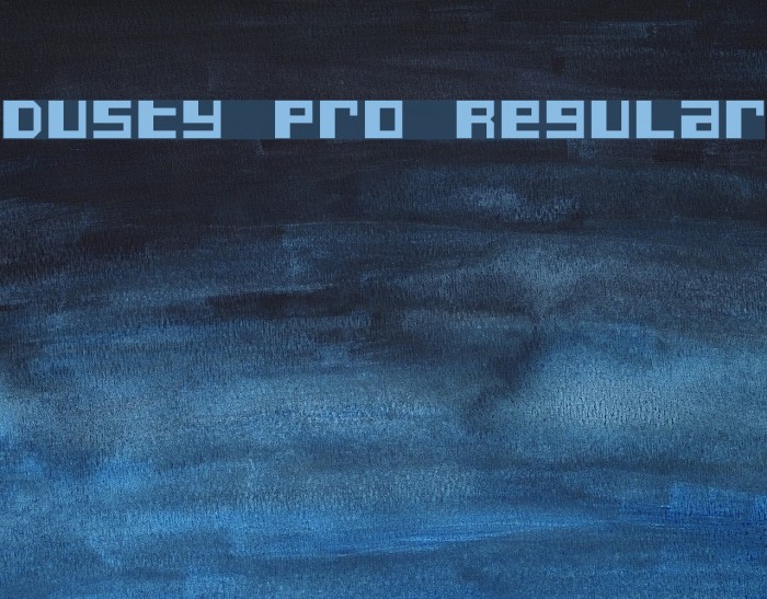 Dusty Pro Regular Font examples