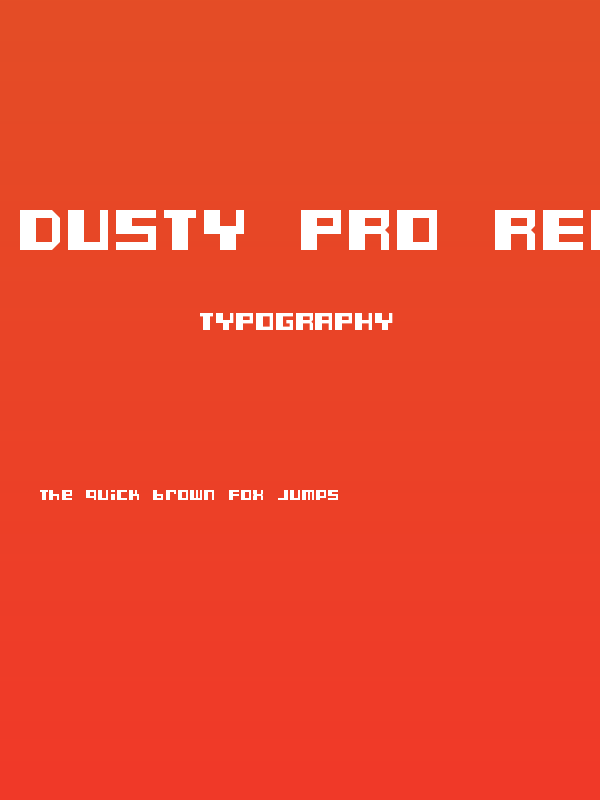 Dusty Pro Regular Poster
